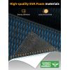 imageFOCEAN Boat Flooring  EVA Foam Boat Decking  Marine Flooring Marine Mats for Boats RV Yacht Kayak 945quotx 472quot236quot157quotBlack  Blue Lines