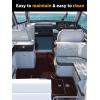 imageFOCEAN Boat Flooring  EVA Foam Boat Decking  Marine Flooring Marine Mats for Boats RV Yacht Kayak 945quotx 472quot236quot157quotBlack  Red Lines