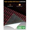 imageFOCEAN Boat Flooring  EVA Foam Boat Decking  Marine Flooring Marine Mats for Boats RV Yacht Kayak 945quotx 472quot236quot157quotBlack  Red Lines