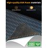 imageFOCEAN Boat Flooring  EVA Foam Boat Decking  Marine Flooring Marine Mats for Boats RV Yacht Kayak 945quotx 472quot236quot157quotDark Grey  Blue Lines
