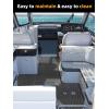 imageFOCEAN Boat Flooring  EVA Foam Boat Decking  Marine Flooring Marine Mats for Boats RV Yacht Kayak 945quotx 472quot236quot157quotGrey  Black Lines