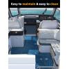 imageFOCEAN Boat Flooring EVA Foam Boat Decking Camo Marine Flooring SelfAdhesive Marine Mat for Motorboat RV Yacht Kayak 945quot x 472quot236quot157quotCamo Blue