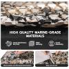 imageFOCEAN Boat Flooring EVA Foam Boat Decking Camo Marine Flooring SelfAdhesive Marine Mat for Motorboat RV Yacht Kayak 945quot x 472quot236quot157quotDesert Camo