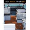 imageFOCEAN Boat Flooring EVA Foam Boat Decking Marine Flooring Brushed Texture Marine Mats for Boats Yacht Kayak RV 945quot x472quot 236quot157quotBrownBlack Back