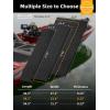 imageFOCEAN Boat Flooring EVA Foam Boat Decking Marine Flooring Brushed Texture Marine Mats for Boats Yacht Kayak RV 945quot x472quot 236quot157quotDark GreyBlack Back