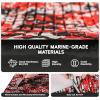 imageFOCEAN Boat Flooring EVA Foam Boat Decking Marine Flooring Camo SelfAdhesive Diamand Pattern Marine Mats for Boats Yacht Kayak RV 945quotx157quot Jungle CamoSpeed Red
