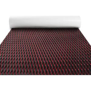 imageFOCEAN Boat Flooring  EVA Foam Boat Decking  Marine Flooring Marine Mats for Boats RV Yacht Kayak 945quotx 472quot236quot157quotBlack  Red Lines