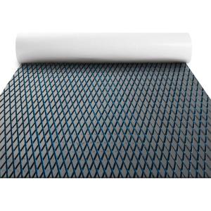 imageFOCEAN Boat Flooring  EVA Foam Boat Decking  Marine Flooring Marine Mats for Boats RV Yacht Kayak 945quotx 472quot236quot157quotDark Grey  Blue Lines