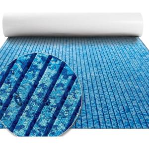 imageFOCEAN Boat Flooring EVA Foam Boat Decking Marine Flooring Camo SelfAdhesive Diamand Pattern Marine Mats for Boats Yacht Kayak RV 945quotx157quot Jungle CamoBlue Camo