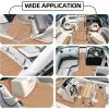 imageFOCEAN Boat Flooring EVA Foam Boat Decking Faux Teak Marine Flooring Boat Mat Boat Carpet Sheet for Motorboat RV Yacht Kayak Surfboard 945quotx 472quot354quot236quot157quotBrown With White Seam Lines