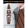 imageFOCEAN Boat Flooring EVA Foam Boat Decking Faux Teak Marine Flooring Boat Mat Boat Carpet Sheet for Motorboat RV Yacht Kayak Surfboard 945quotx 472quot354quot236quot157quotDark Brown With Black Seam Lines