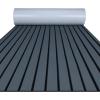 imageFOCEAN Boat Flooring EVA Foam Boat Decking Faux Teak Marine Flooring Boat Mat Boat Carpet Sheet for Motorboat RV Yacht Kayak Surfboard 945quotx 472quot354quot236quot157quotDark Grey With Black Seam Lines