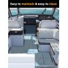 imageFOCEAN Boat Flooring EVA Foam Boat Decking Faux Teak Marine Flooring Boat Mat Boat Carpet Sheet for Motorboat RV Yacht Kayak Surfboard 945quotx 472quot354quot236quot157quotGrey With Blue Seam Lines