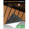 imageFOCEAN Boat Flooring EVA Foam Boat Decking Faux Teak Marine Flooring Boat Mat Boat Carpet Sheet for Motorboat RV Yacht Kayak Surfboard 945quotx 472quot354quot236quot157quotBrown With Black Seam Lines