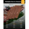 imageFOCEAN Boat Flooring EVA Foam Boat Decking Faux Teak Marine Flooring Boat Mat Boat Carpet Sheet for Motorboat RV Yacht Kayak Surfboard 945quotx 472quot354quot236quot157quotDark Brown With Black Seam Lines