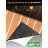 imageFOCEAN Boat Flooring EVA Foam Boat Decking Faux Teak Marine Flooring Boat Mat Boat Carpet Sheet for Motorboat RV Yacht Kayak Surfboard 945quotx 472quot354quot236quot157quotBrown With White Seam Lines