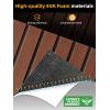 imageFOCEAN Boat Flooring EVA Foam Boat Decking Faux Teak Marine Flooring Boat Mat Boat Carpet Sheet for Motorboat RV Yacht Kayak Surfboard 945quotx 472quot354quot236quot157quotDark Brown With Black Seam Lines