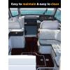 imageFOCEAN Boat Flooring EVA Foam Boat Decking Faux Teak Marine Flooring Boat Mat Boat Carpet Sheet for Motorboat RV Yacht Kayak Surfboard 945quotx 472quot354quot236quot157quotBlack With Red Seam Lines
