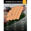 imageFOCEAN Boat Flooring EVA Foam Boat Decking Faux Teak Marine Flooring Boat Mat Boat Carpet Sheet for Motorboat RV Yacht Kayak Surfboard 945quotx 472quot354quot236quot157quotBrown With White Seam Lines