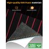 imageFOCEAN Boat Flooring EVA Foam Boat Decking Faux Teak Marine Flooring Boat Mat Boat Carpet Sheet for Motorboat RV Yacht Kayak Surfboard 945quotx 472quot354quot236quot157quotBlack With Red Seam Lines