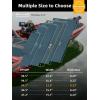 imageFOCEAN Boat Flooring EVA Foam Boat Decking Faux Teak Marine Flooring Boat Mat Boat Carpet Sheet for Motorboat RV Yacht Kayak Surfboard 945quotx 472quot354quot236quot157quotDark Grey With Blue Lines