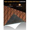 imageFOCEAN Boat Flooring EVA Foam Boat Decking Marine Mat NonSlip SelfAdhesive Flooring Sheet for Motorboat Kayak Surfboard Garden Swimming Pools 945x 157 Dark Grey with Black LinesBrown With Black Seam Lines
