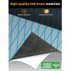 imageFOCEAN Boat Flooring EVA Foam Boat Decking Marine Mat NonSlip SelfAdhesive Flooring Sheet for Motorboat Kayak Surfboard Garden Swimming Pools 945x 157 Dark Grey with Black LinesGrey With Blue Lines