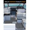 imageFOCEAN Boat Flooring EVA Foam Boat Decking Marine Mat NonSlip SelfAdhesive Flooring Sheet for Motorboat Kayak Surfboard Garden Swimming Pools 945x 157 Dark Grey with Black LinesGrey With Black Seam Lines