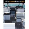 imageFOCEAN Boat Flooring EVA Foam Boat Decking Marine Mat NonSlip SelfAdhesive Flooring Sheet for Motorboat Kayak Surfboard Garden Swimming Pools 945x 157 Dark Grey with Black LinesDark Grey With Black Seam Lines