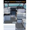 imageFOCEAN Boat Flooring EVA Foam Boat Decking Marine Mat NonSlip SelfAdhesive Flooring Sheet for Motorboat Kayak Surfboard Garden Swimming Pools 945x 157 Dark Grey with Black LinesGrey With Black Seam Lines