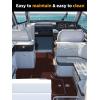 imageFOCEAN Boat Flooring EVA Foam Boat Decking Marine Mat NonSlip SelfAdhesive Flooring Sheet for Motorboat Kayak Surfboard Garden Swimming Pools 945x 157 Dark Grey with Black LinesDark Brown With Black Lines
