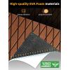 imageFOCEAN Boat Flooring EVA Foam Boat Decking Marine Mat NonSlip SelfAdhesive Flooring Sheet for Motorboat Kayak Surfboard Garden Swimming Pools 945x 157 Dark Grey with Black LinesBrown With Black Seam Lines