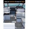 imageFOCEAN Boat Flooring EVA Foam Boat Decking Marine Mat NonSlip SelfAdhesive Flooring Sheet for Motorboat Kayak Surfboard Garden Swimming Pools 945x 157 Dark Grey with Black LinesGrey With White Lines