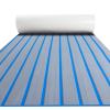 imageBoat Flooring EVA Foam Boat Decking Faux Teak Marine Flooring 472quot X 157quot Grey with Blue Lines
