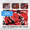 image:imageFOCEAN EVA Foam Boat Flooring Sea Vinyl Decking Camo Deck Mats with self Adhesive for Bass Boats Pontoon Boats Jon Boats RV Yacht Kayak FloorSCamo Red