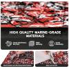 image:imageFOCEAN EVA Foam Boat Flooring Sea Vinyl Decking Camo Deck Mats with self Adhesive for Bass Boats Pontoon Boats Jon Boats RV Yacht Kayak Surfboard FloorDiamondCamo Red