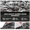 image:imageFOCEAN EVA Foam Boat Flooring Sea Vinyl Decking Camo Deck Mats with self Adhesive for Bass Boats Pontoon Boats Jon Boats RV Yacht Kayak Surfboard FloorDiamondCamo WhiteBlack