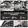 image:imageFOCEAN EVA Foam Boat Flooring Sea Vinyl Decking Camo Deck Mats with self Adhesive for Bass Boats Pontoon Boats Jon Boats RV Yacht Kayak Surfboard FloorStripeCamo WhiteBlack