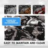 image:imageFOCEAN EVA Foam Boat Flooring Sea Vinyl Decking Camo Deck Mats with self Adhesive for Bass Boats Pontoon Boats Jon Boats RV Yacht Kayak Surfboard FloorDiamondCamo WhiteBlack