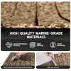 image:imageFOCEAN EVA Foam Boat Flooring Sea Vinyl Decking Camo Deck Mats with self Adhesive for Bass Boats Pontoon Boats Jon Boats RV Yacht Kayak Surfboard FloorStripeCamo Brown