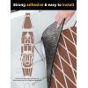 image:imageFOCEAN Boat Flooring EVA Foam Boat Decking SelfAdhesive Marine Mat for Motorboats Jon Boats Kayak Bass Boat Garden FloorBrown With White Lines