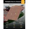 image:imageFOCEAN Boat Flooring EVA Foam Boat Decking SelfAdhesive Marine Mat for Motorboats Jon Boats Kayak Bass Boat Garden FloorBrown With White Lines