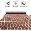 image:imageFOCEAN Boat Flooring EVA Foam Boat Decking SelfAdhesive Marine Mat for Motorboats Jon Boats Kayak Bass Boat Garden FloorBrown With White Lines