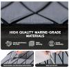 image:imageFOCEAN Boat Flooring EVA Foam Boat Decking SelfAdhesive Marine Mat for Motorboats Jon Boats Kayak Bass Boat Garden FloorDark Gray With Black Lines