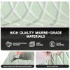 image:imageFOCEAN Boat Flooring EVA Foam Boat Decking SelfAdhesive Marine Mat for Motorboats Jon Boats Kayak Bass Boat Garden FloorSeafoam Green With White Lines