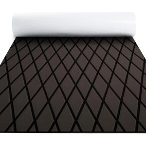 image:imageFOCEAN Boat Flooring EVA Foam Boat Decking SelfAdhesive Marine Mat for Motorboats Jon Boats Kayak Bass Boat Garden FloorChocolate With Black Lines