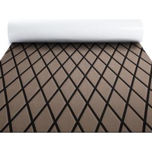 image:imageFOCEAN Boat Flooring EVA Foam Boat Decking SelfAdhesive Marine Mat for Motorboats Jon Boats Kayak Bass Boat Garden FloorTerra With Black Lines