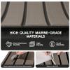 image:imageFOCEAN Boat Flooring EVA Foam Boat Decking with SelfAdhesive NonSlip Marine Carpet for Jon Boat Bass Boat Pontoon Boat Motorboat RV Yacht Kayak Surfboard FloorChocolate with Black Seam Lines