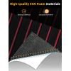 image:imageFOCEAN Boat Flooring EVA Foam Boat Decking with SelfAdhesive NonSlip Marine Carpet for Jon Boat Bass Boat Pontoon Boat Motorboat RV Yacht Kayak Surfboard FloorBlack With Red Seam Lines
