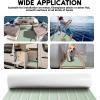 image:imageFOCEAN Boat Flooring EVA Foam Boat Decking with SelfAdhesive NonSlip Marine Carpet for Jon Boat Bass Boat Pontoon Boat Motorboat RV Yacht Kayak Surfboard FloorSeafoam Green With White Seam Lines